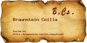 Braunstein Csilla névjegykártya