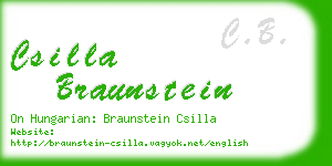 csilla braunstein business card